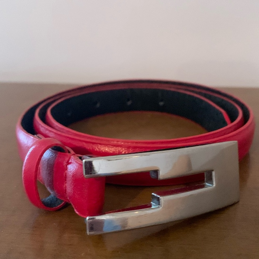 Red Leather belt